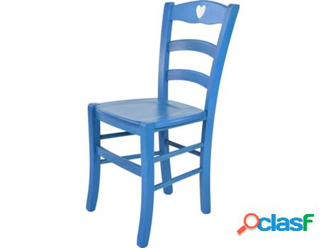 Silla T M C S Cuore 251ABLU (Azul - 88x43x46 cm - Madera)