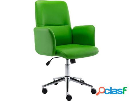 Silla de Escritorio Operativa VIDAXL 323255 Verde (Cuero