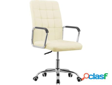 Silla de Escritorio Operativa VIDAXL Giratoria Beige (Tela)