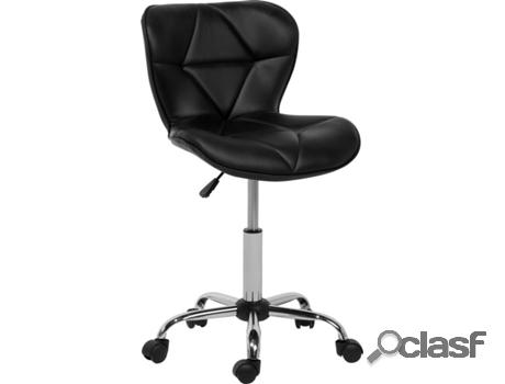 Silla de Escritorio Operativa Valetta (Negro - Piel