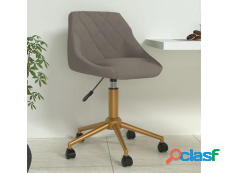 Silla de Oficina VIDAXL Giratoria Gris (Terciopelo - 46 x 44