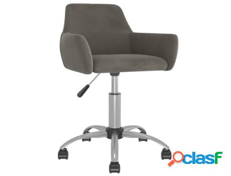 Silla de Oficina VIDAXL Giratoria Gris (Terciopelo - 51 x 52