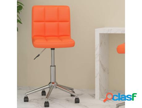 Silla de Oficina VIDAXL Giratoria Naranja (Cuero artificial