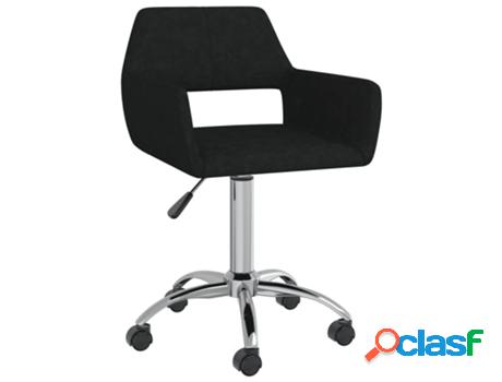 Silla de Oficina VIDAXL Giratoria Negro (Tela - 52.5 x 53 x