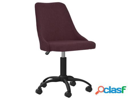 Silla de Oficina VIDAXL Giratoria Púrpura (Tela - 51 x 56 x