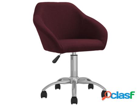 Silla de Oficina VIDAXL Giratoria Púrpura (Tela - 63 x 56 x