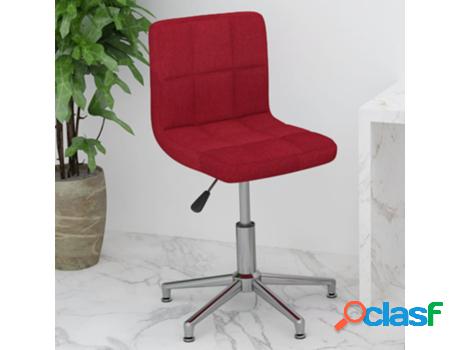 Silla de Oficina VIDAXL Giratoria Rojo (Tela - 40 x 47 x