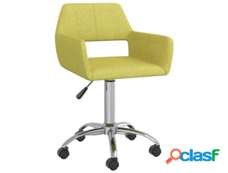 Silla de Oficina VIDAXL Giratoria Verde (Tela - 52.5 x 53 x