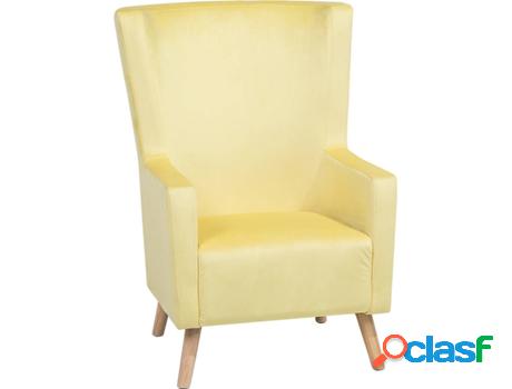 Sillón Oneida (Amarillo - Terciopelo -60x74x108 cm)