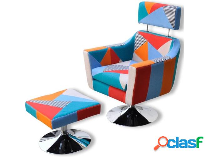 Sillón VIDAXL TV Tejido design retazos