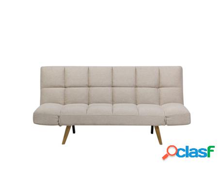 Sofá Cama Ingaro (Beije - Poliéster -79x182x79 cm)