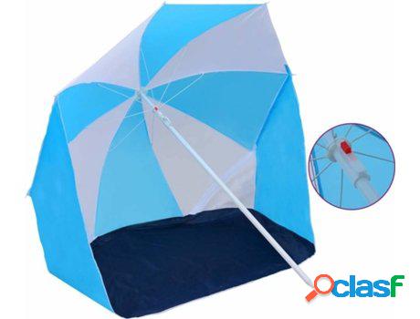 Sombrilla de Playa VIDAXL con refugio 180 cm (Multicolor -