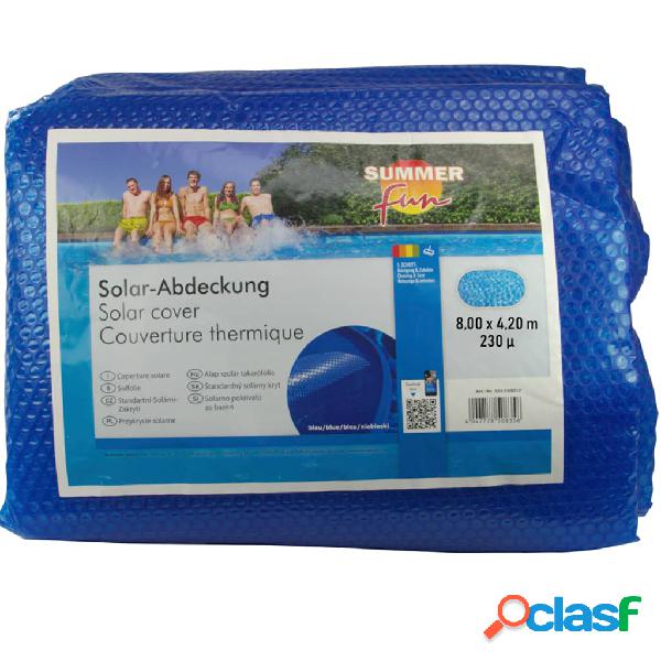 Summer Fun Cubierta solar para piscina ovalada PE azul