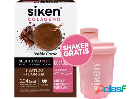 Sustitutivo Colágeno Batido Cacao + Shaker SIKEN (6