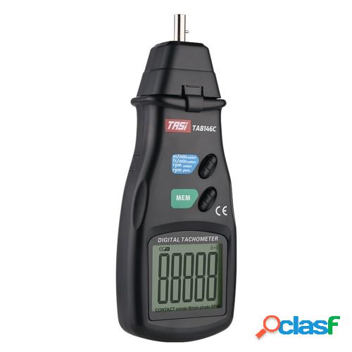 TASI TA8146C Tacómetro digital 2 en 1 de contacto y láser