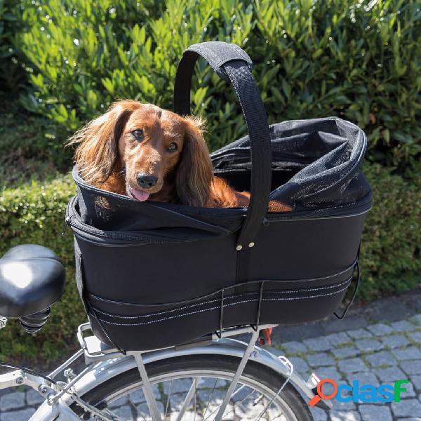 TRIXIE Cesta trasera de bicicleta para mascotas negro
