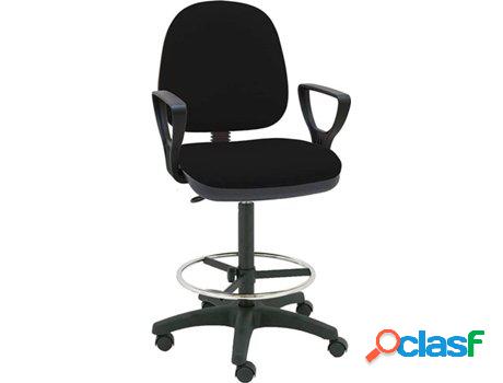 Taburete de Oficina LA SILLA DE CLAUDIA Milano Negro (Brazos