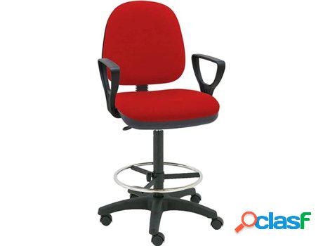 Taburete de Oficina LA SILLA DE CLAUDIA Milano Rojo (Brazos