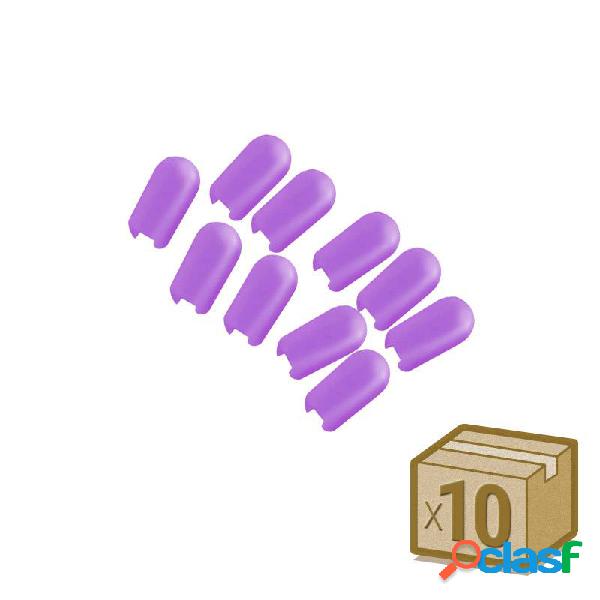 Tapa neon silicona 6x12mm color violeta interior pack 10pcs