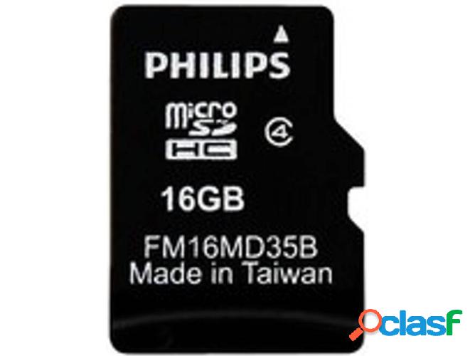 Tarjeta de Memoria MicroSDHC PHILIPS 16GB