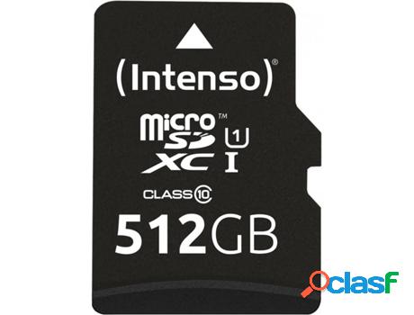 Tarjeta de Memoria MicroSDXC INTENSO Premium (512 GB - 90