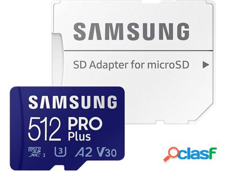 Tarjeta de Memoria MicroSDXC SAMSUNG Pro Plus (512 GB - 160