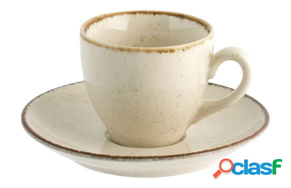 Taza de café con plato de porcelana Pearl colores surtidos