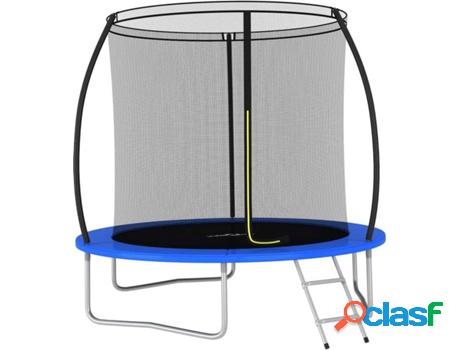 Trampolín VIDAXL Redondo Azul (244x55 cm)
