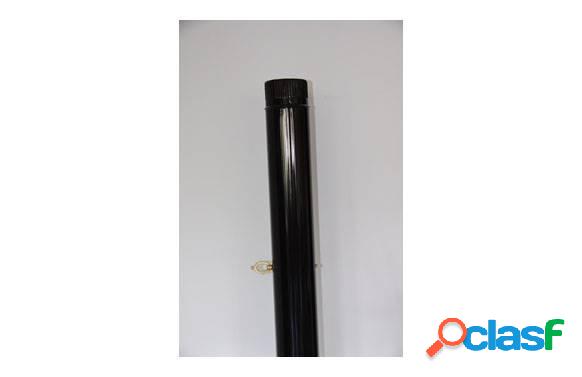 Tubo liso vitrificado negro chimenea 150x1m.
