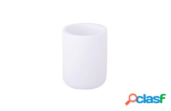 Vaso portacepillos para el baño Kook Time Pump Blanco Mate