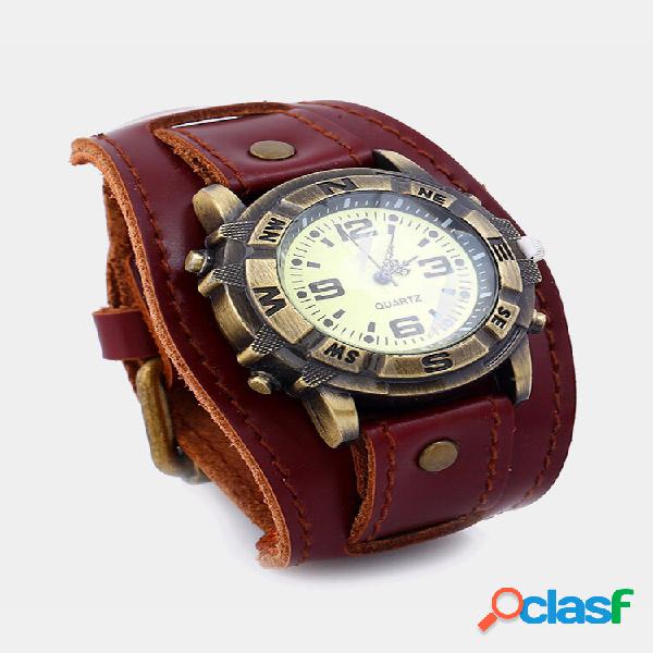 Vintage Piel Genuina Relojes para hombre Relojes deportivos