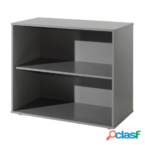 Vipack Librería Pino 2 niveles madera gris