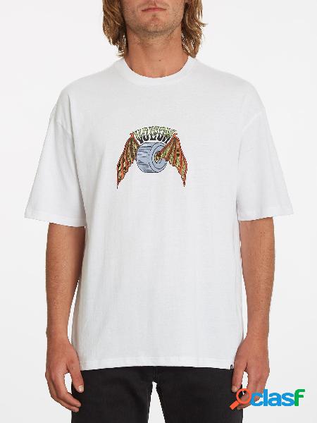Volcom Camiseta Hell Wheel - WHITE