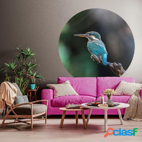 WallArt Círculo de papel pintado The Kingfisher 142,5 cm