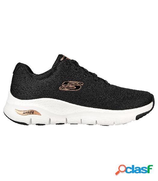 Zapatillas Skechers Arch Fit Sunny Outlook Mujer Black Rose