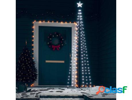 Árbol de Navidad VIDAXL Cono con 136 luces LED (Blanco