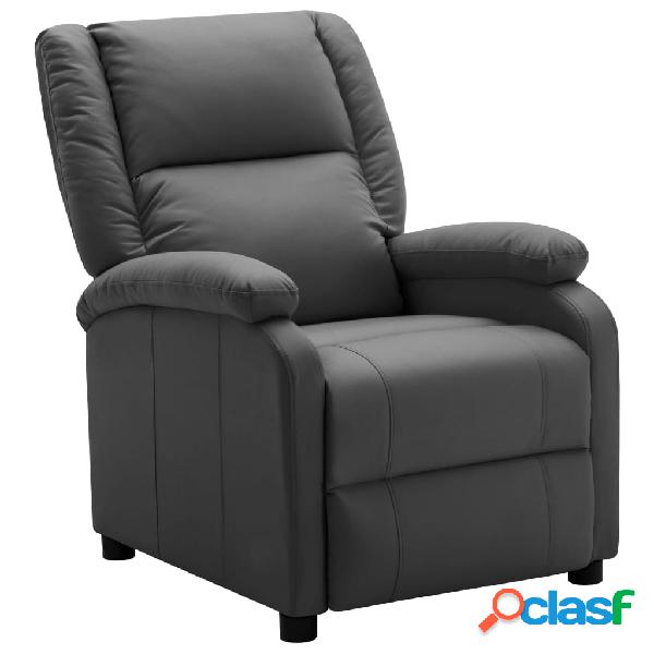 vidaXL 322439 Recliner Anthracite Faux Leather