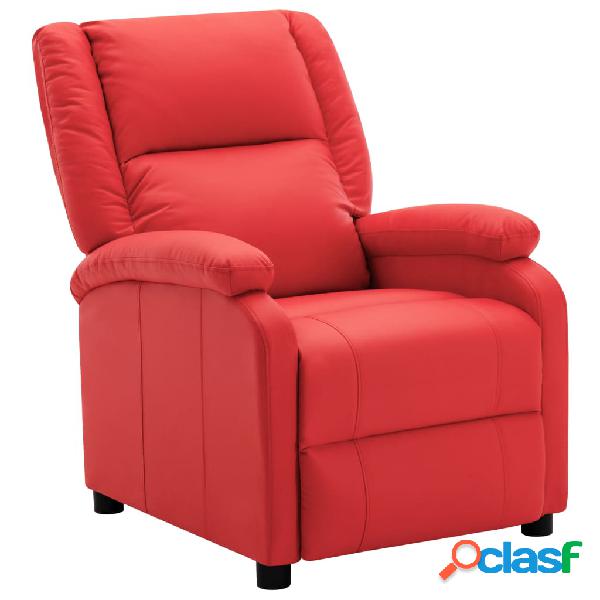 vidaXL 322441 Recliner Red Faux Leather