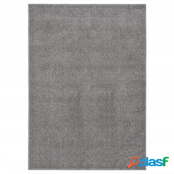 vidaXL Alfombra de pelo corto gris 240x340 cm