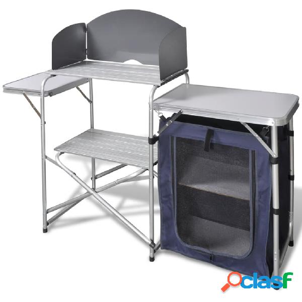 vidaXL Armario de cocina de camping plegable estructura de