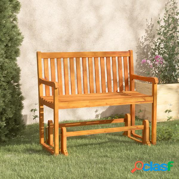 vidaXL Banco balancín de jardín 110 cm madera maciza