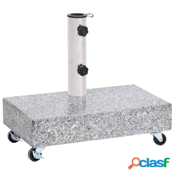 vidaXL Base de sombrilla granito gris claro 45x25x8,3 cm