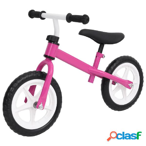 vidaXL Bicicleta sin pedales 10 pulgadas rosa