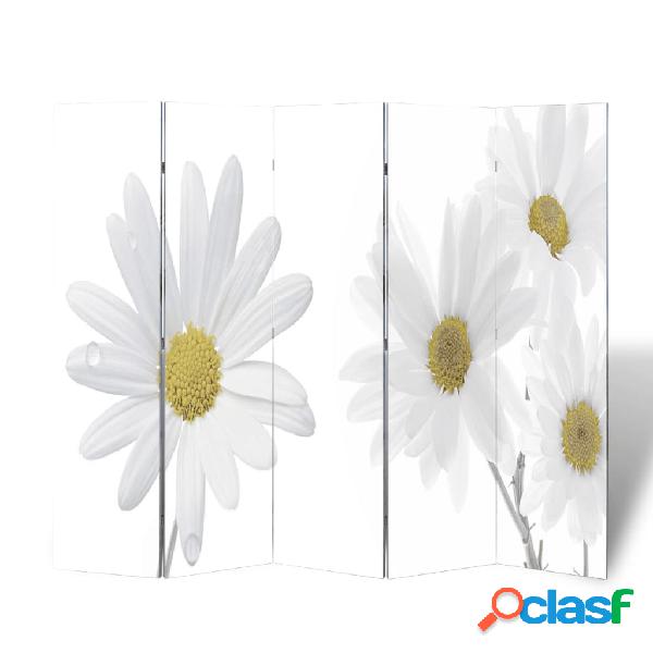 vidaXL Biombo divisor plegable 200x170 cm flores