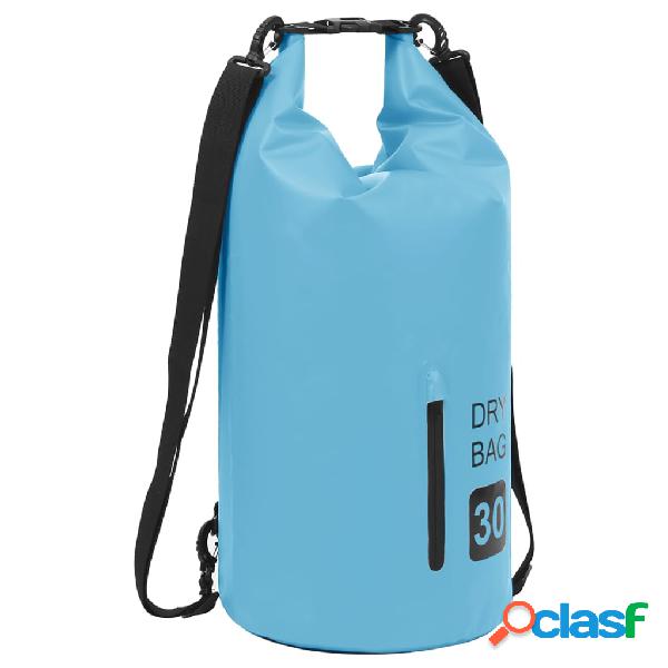 vidaXL Bolso acuático impermeable con cremallera PVC azul