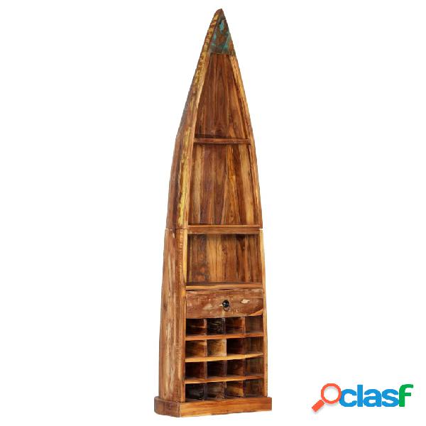 vidaXL Botellero de madera maciza reciclada 50x40x180 cm