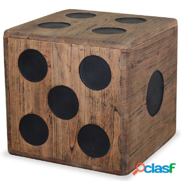 vidaXL Caja de almacenamiento madera mindi 40x40x40 cm