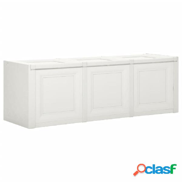 vidaXL Caja de cojines blanca 130 L 125x40x42 cm