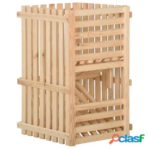 vidaXL Caja para patatas madera maciza de pino 50x50x80 cm