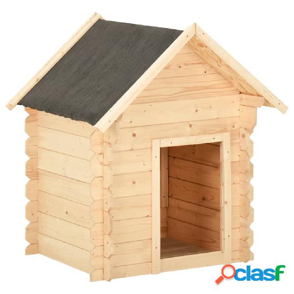 vidaXL Caseta para perros madera maciza de pino 150x80x100